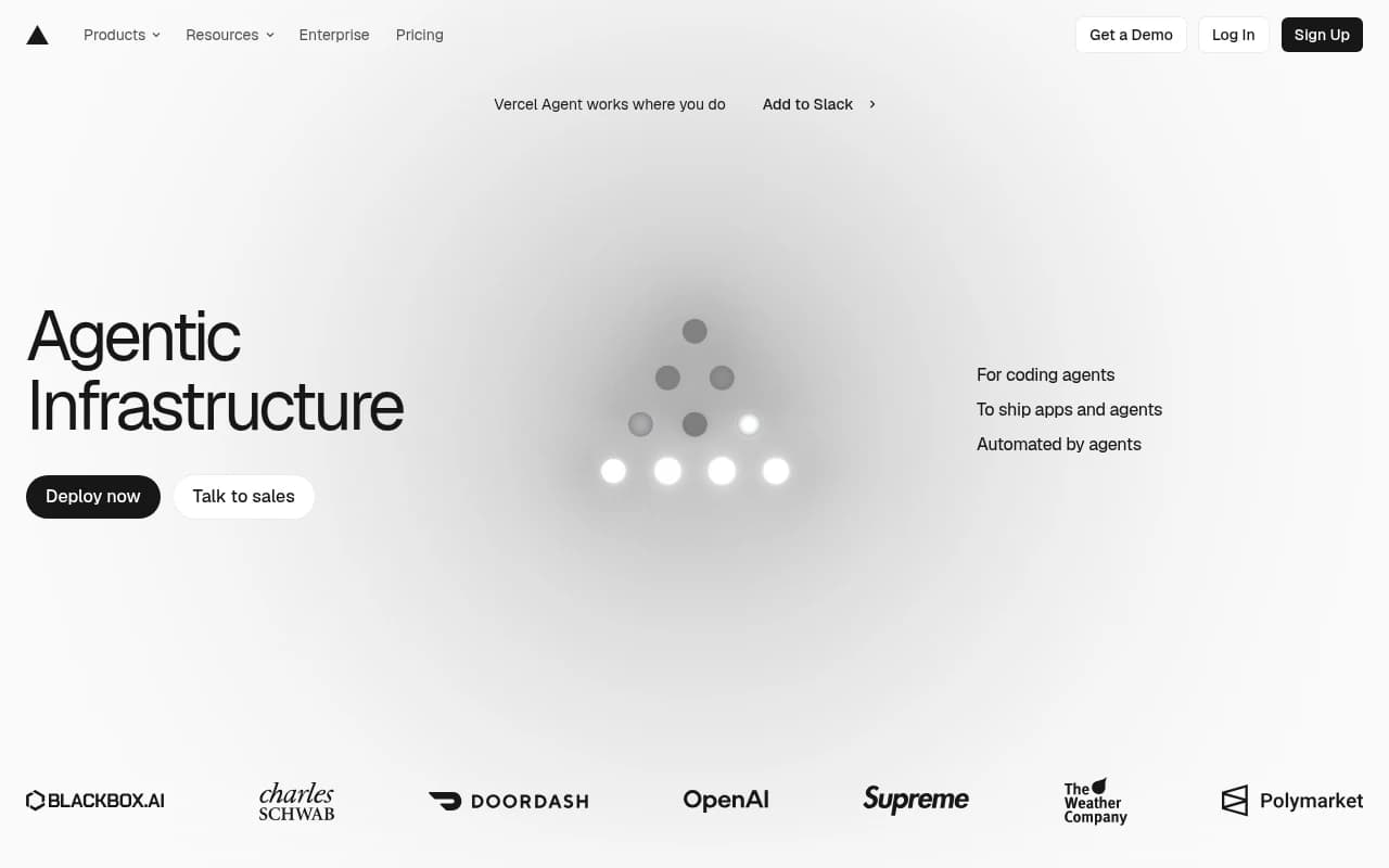 Screenshot captured from vercel.com
